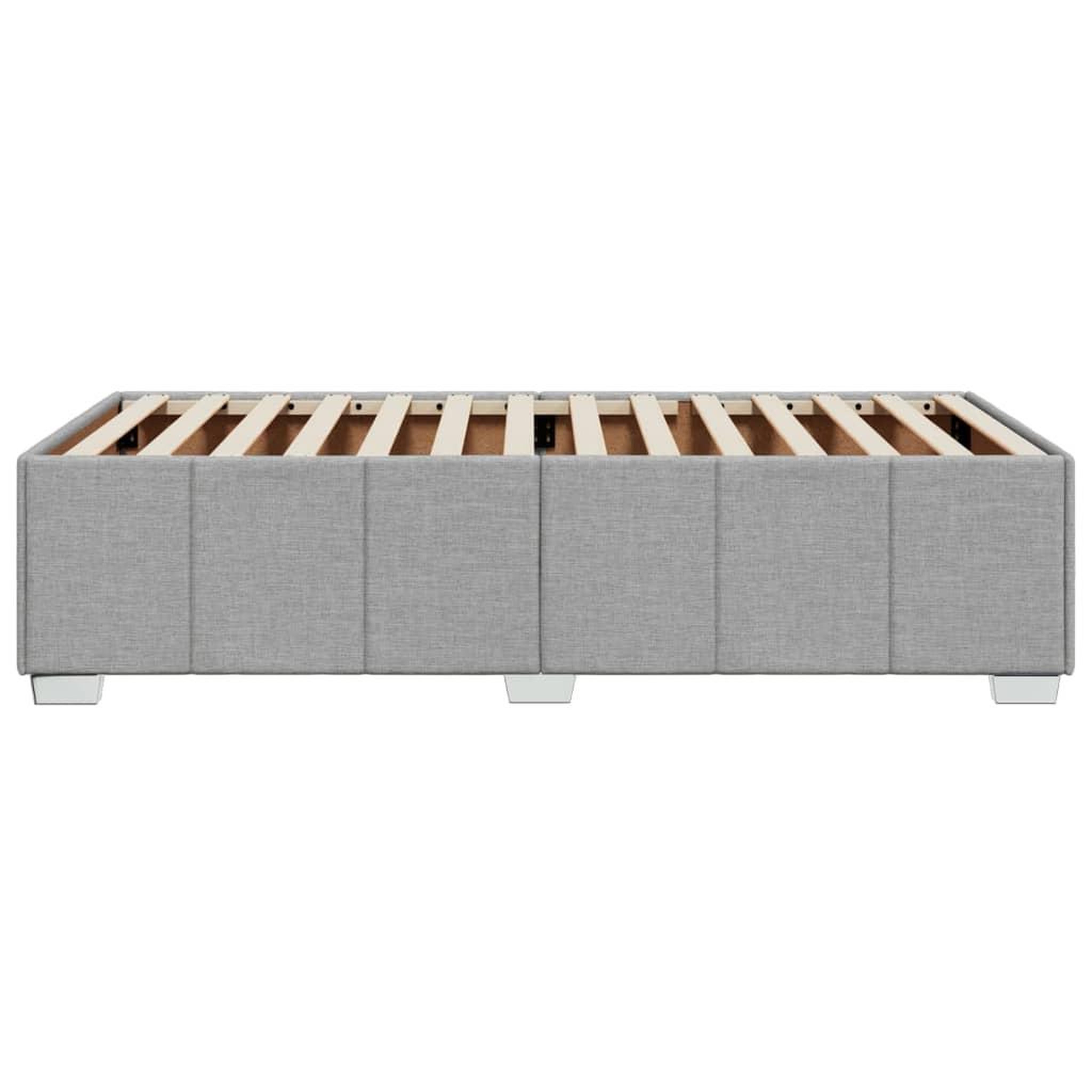 Voir la diapositive 5 : VIDAXL Cadre de lit sans matelas gris clair 90x190 cm tissu
