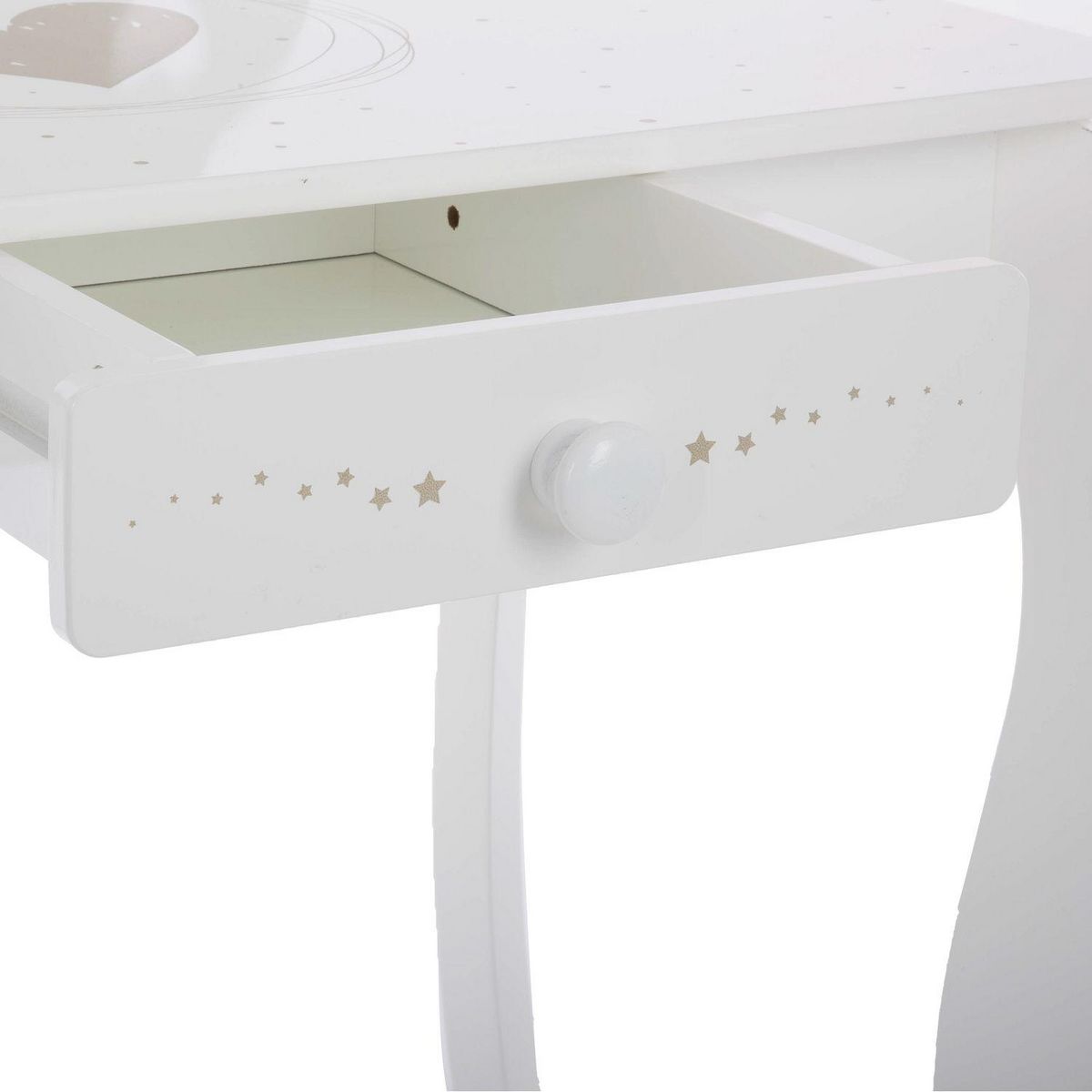 Atmosphera Kids Coiffeuse enfant avec tabouret Demoiselle - Blanc
