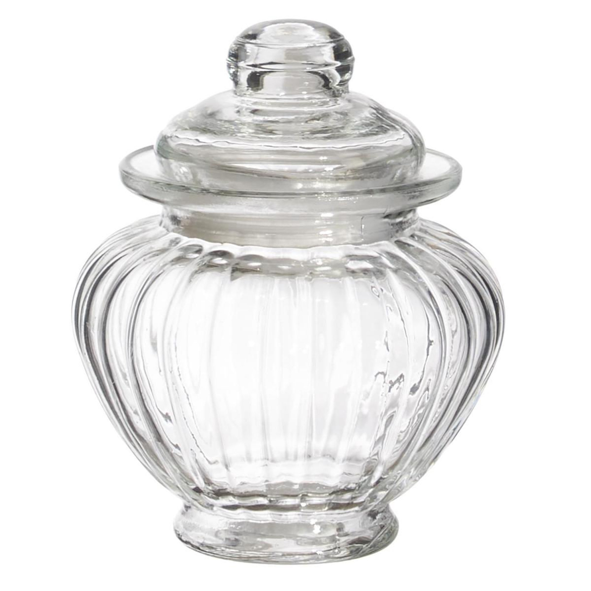 The Home Deco Factory Bonbonnière en verre  arrondie  12cm transparent
