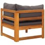 Voir la diapositive 4 : VIDAXL Canape d'angle avec coussins gris fonce Bois d'acacia solide