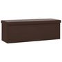 Voir la diapositive 2 : VIDAXL Banc de rangement pliable Marron PVC