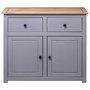 Voir la diapositive 5 : VIDAXL Buffet Gris 93x40x80 cm Pin solide Assortiment Panama