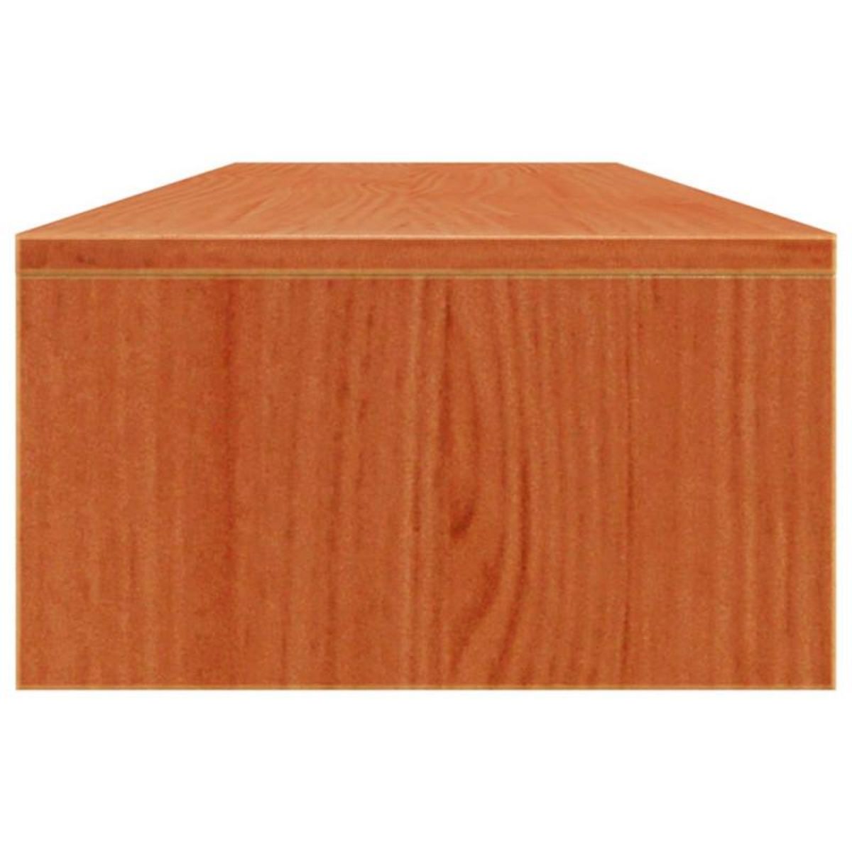 VIDAXL Support de moniteur marron miel 100x27x15 cm bois de pin solide