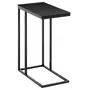 IDIMEX Bout de canapé DEBORA table d'appoint table à café table basse de salon cadre en métal noir et plateau rectangulaire en MDF noir mat