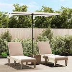 VIDAXL Parasol de jardin avec mat en aluminium 2x1,5 m Blanc sable