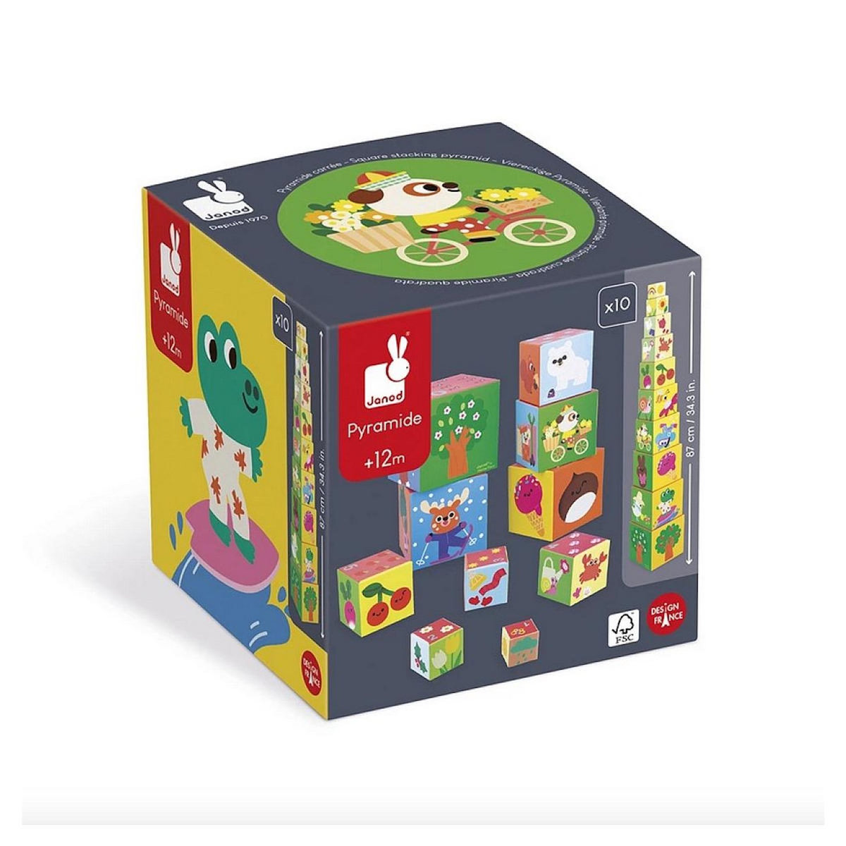 Juratoys-Janod Pyramide carre Les 4 saisons