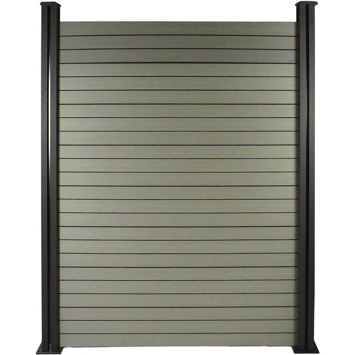 Habitat et Jardin Lot de 6 lames composite de clôture - L160 cm x l25.8cm x ép. 2cm - Gris