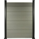 Habitat et Jardin Lot de 6 lames composite de clôture - L160 cm x l25.8cm x ép. 2cm - Gris
