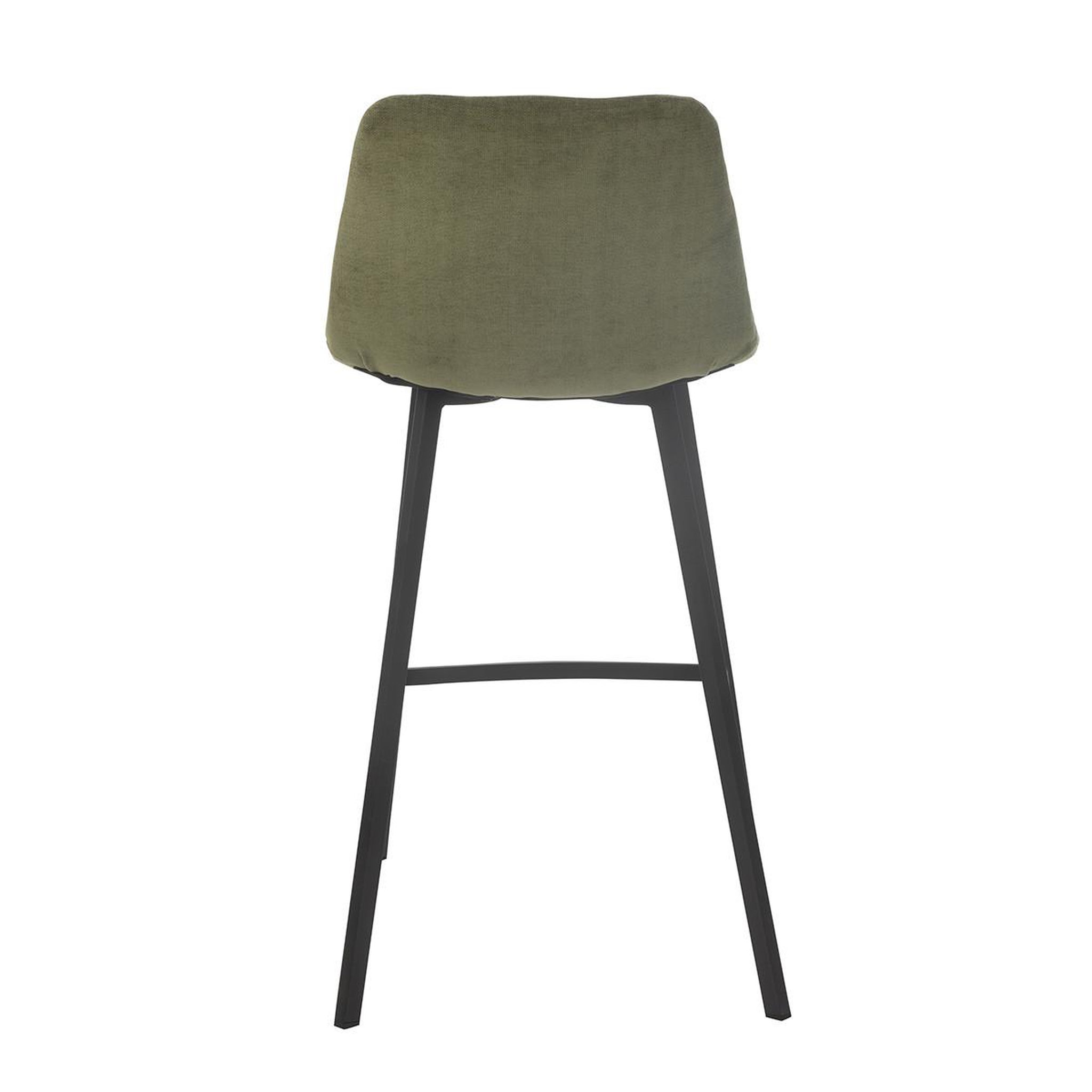 Voir la diapositive 4 : J-LINE Chaise de bar matelassée  kent  95cm vert