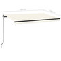 Voir la diapositive 6 : VIDAXL Auvent manuel retractable 450x350 cm Creme