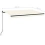 Voir la diapositive 6 : VIDAXL Auvent manuel retractable 450x350 cm Creme