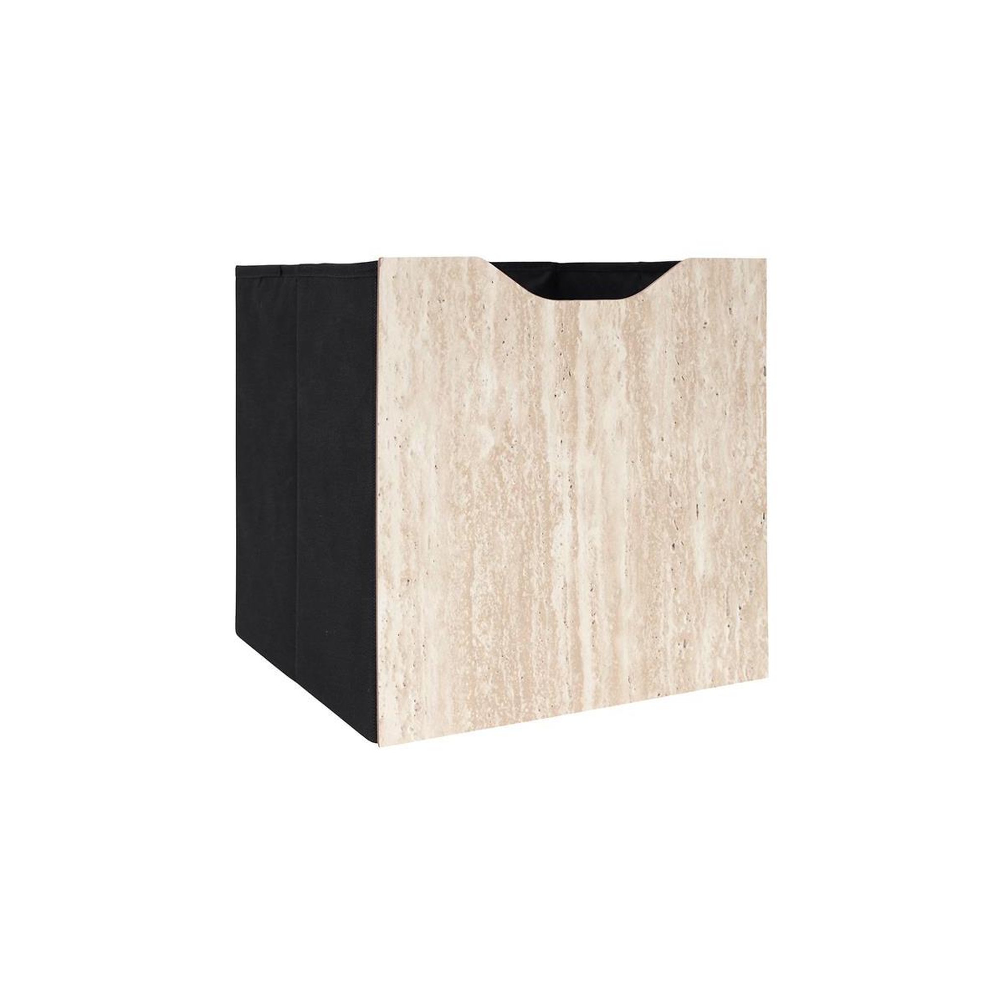 The Home Deco Factory Boîte de rangement effet travertin  pietra  30cm beige