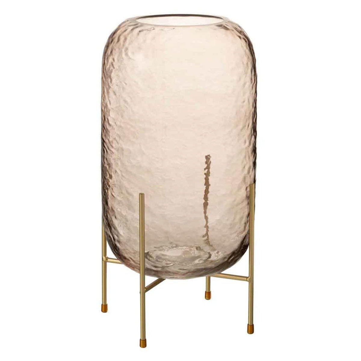 Paris Prix Vase sur Pied en Verre  Pieto  30cm Marron