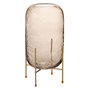 Voir la diapositive 1 : Paris Prix Vase sur Pied en Verre  Pieto  30cm Marron