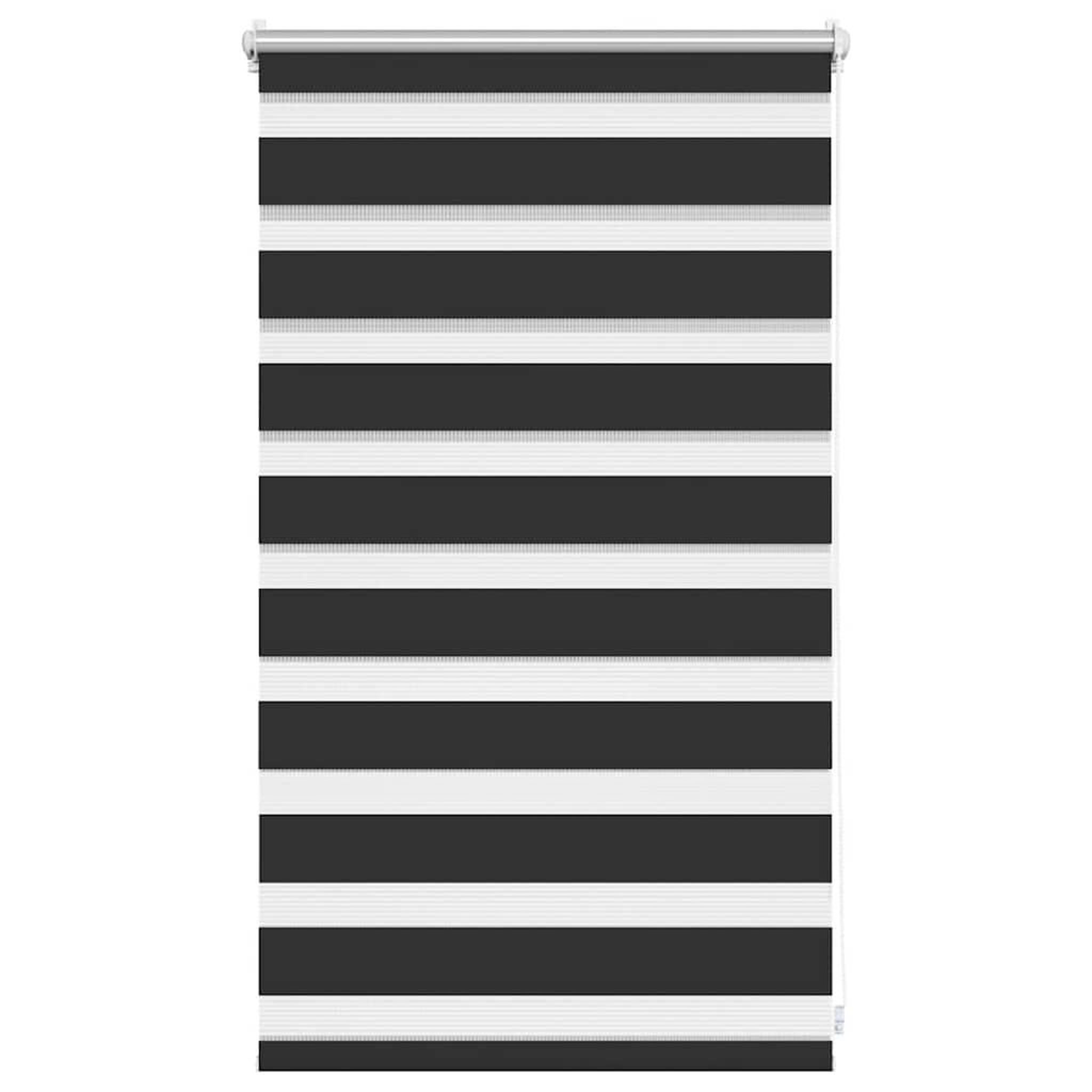 VIDAXL Store venitien zebre 50,9 x 100 cm, largeur du tissu 46,7 cm, noir