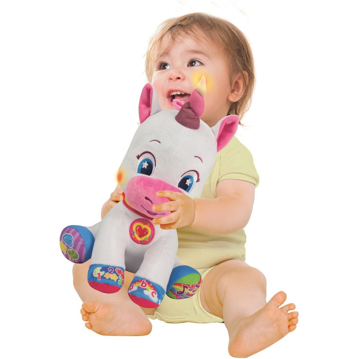 CLEMENTONI Peluche Ma douce Licorne interactive