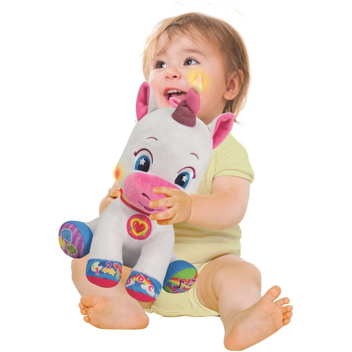 CLEMENTONI Peluche Ma douce Licorne interactive