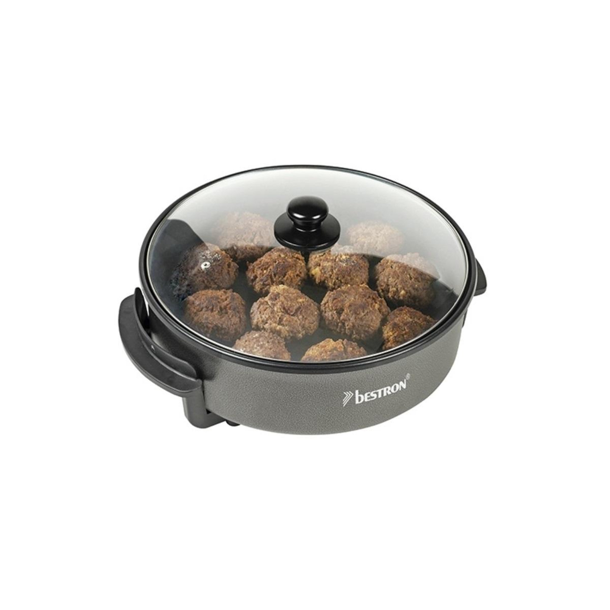 Voir la diapositive 4 : Bestron Poêle électrique multifonction 40cm 1500w noir - ahp1800z