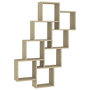Voir la diapositive 2 : VIDAXL Etagere murale cube Chene sonoma 90x15x119 cm Bois d'ingenierie