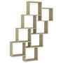 Voir la diapositive 2 : VIDAXL Etagere murale cube Chene sonoma 90x15x119 cm Bois d'ingenierie