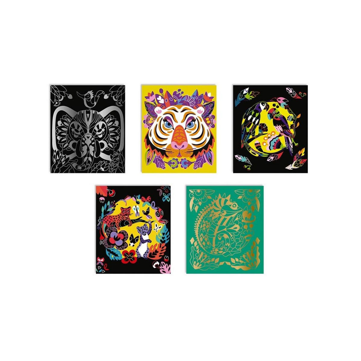 Juratoys-Janod Art à gratter - Animaux du monde par Janod