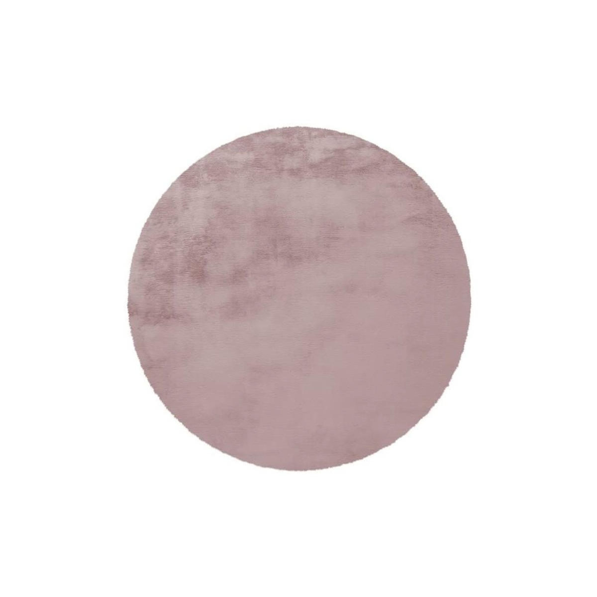 Paris Prix Tapis Rond à Poils Longs  Rabbit  160cm Rose