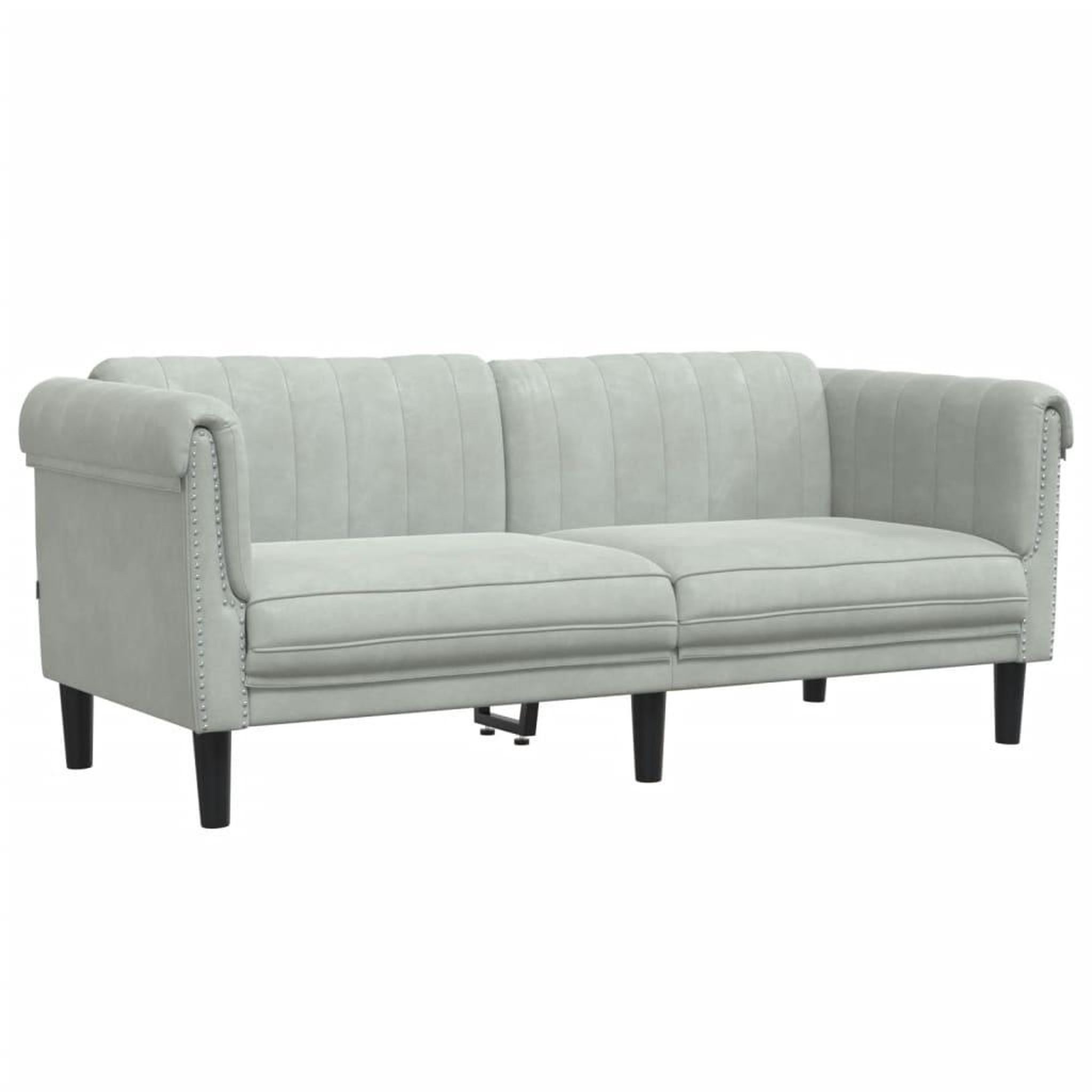 Voir la diapositive 4 : VIDAXL Ensemble de canapes 2 pcs gris clair velours