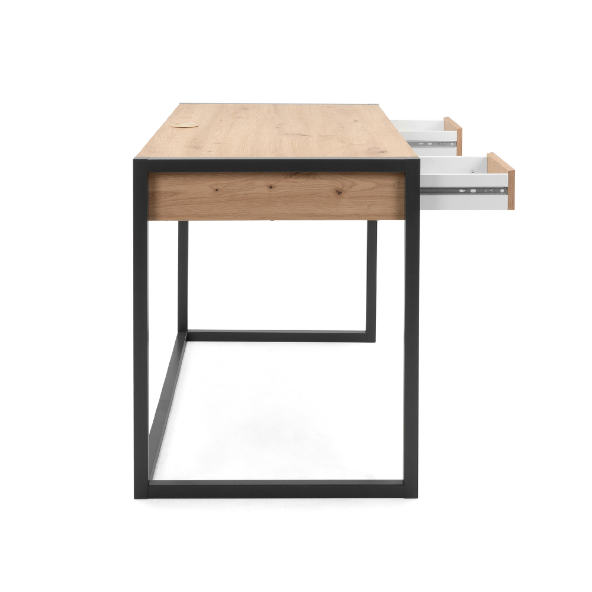 Voir la diapositive 5 : CONCEPT USINE Bureau industriel bois et noir kotor