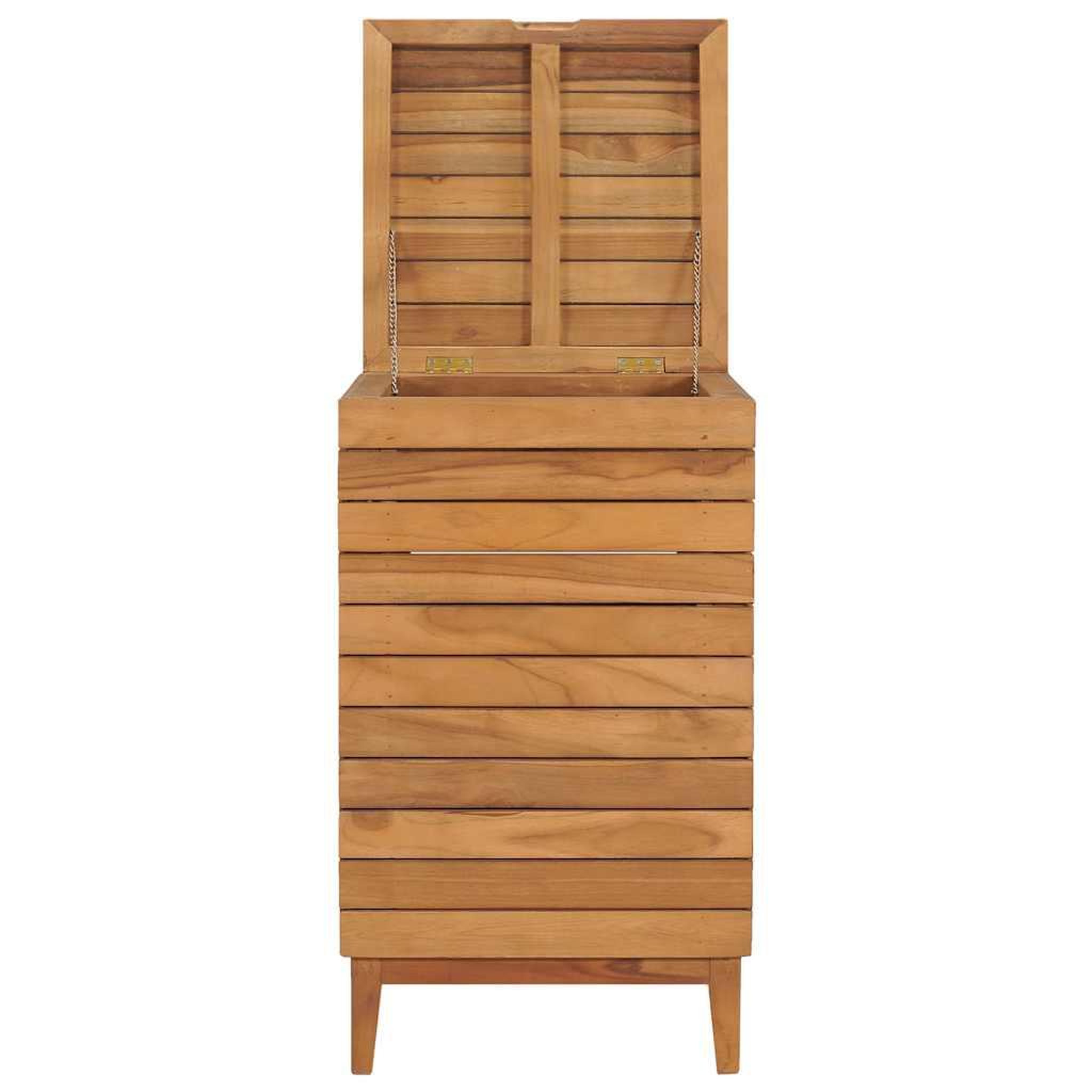 Voir la diapositive 4 : VIDAXL Panier a linge 40x40x70 cm bois de teck massif