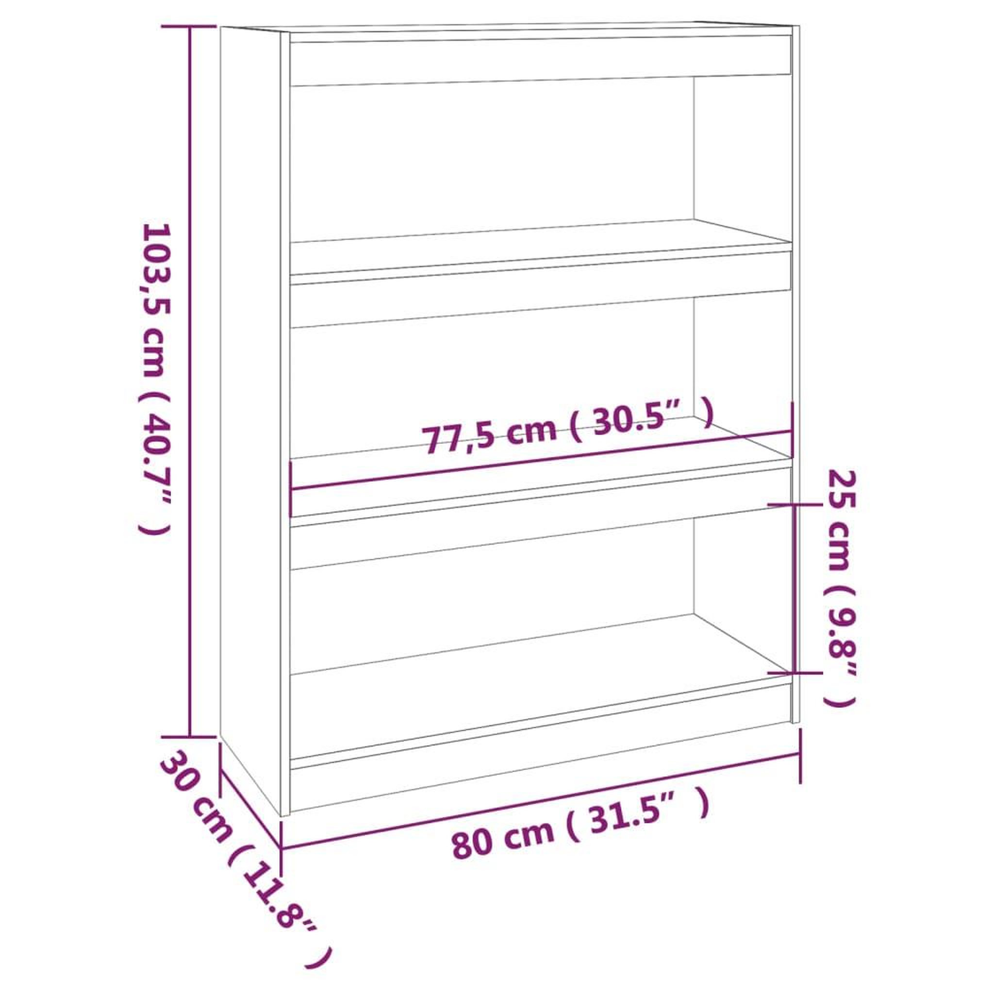 Voir la diapositive 6 : VIDAXL Bibliotheque/Separateur de piece Blanc 80x30x103,5cm Pin massif