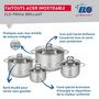 Voir la diapositive 3 : ELO Ensemble de 2 Poêles de cuisson 28 et 32 cm et 4 faitouts 14, 16, 20 et 24 cm Elo Prima Brillant