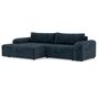 Voir la diapositive 4 : BEST MOBILIER Rebecca - canapé d'angle gauche 4 places convertible avec coffre en velours texturé