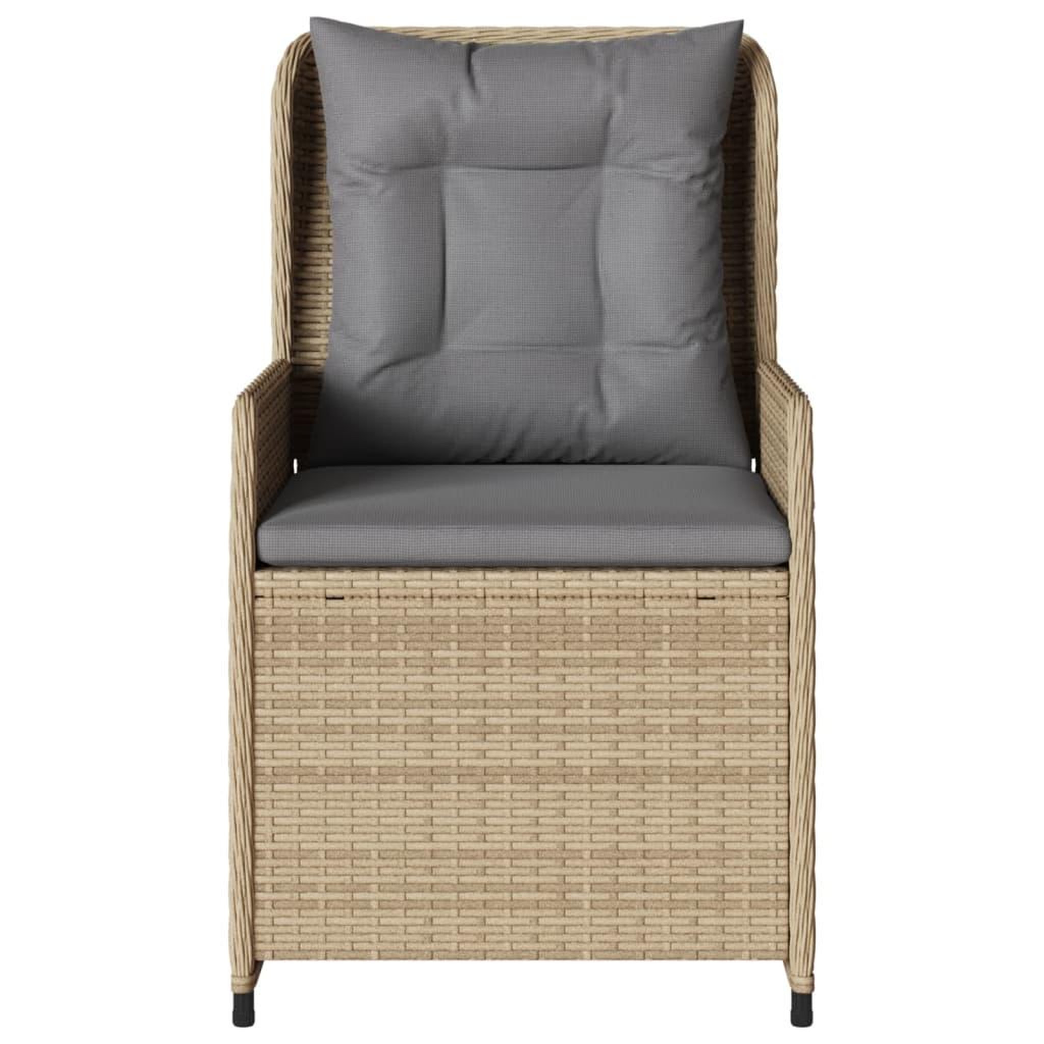 Voir la diapositive 5 : VIDAXL Chaises inclinables de jardin lot de 2 beige resine tressee