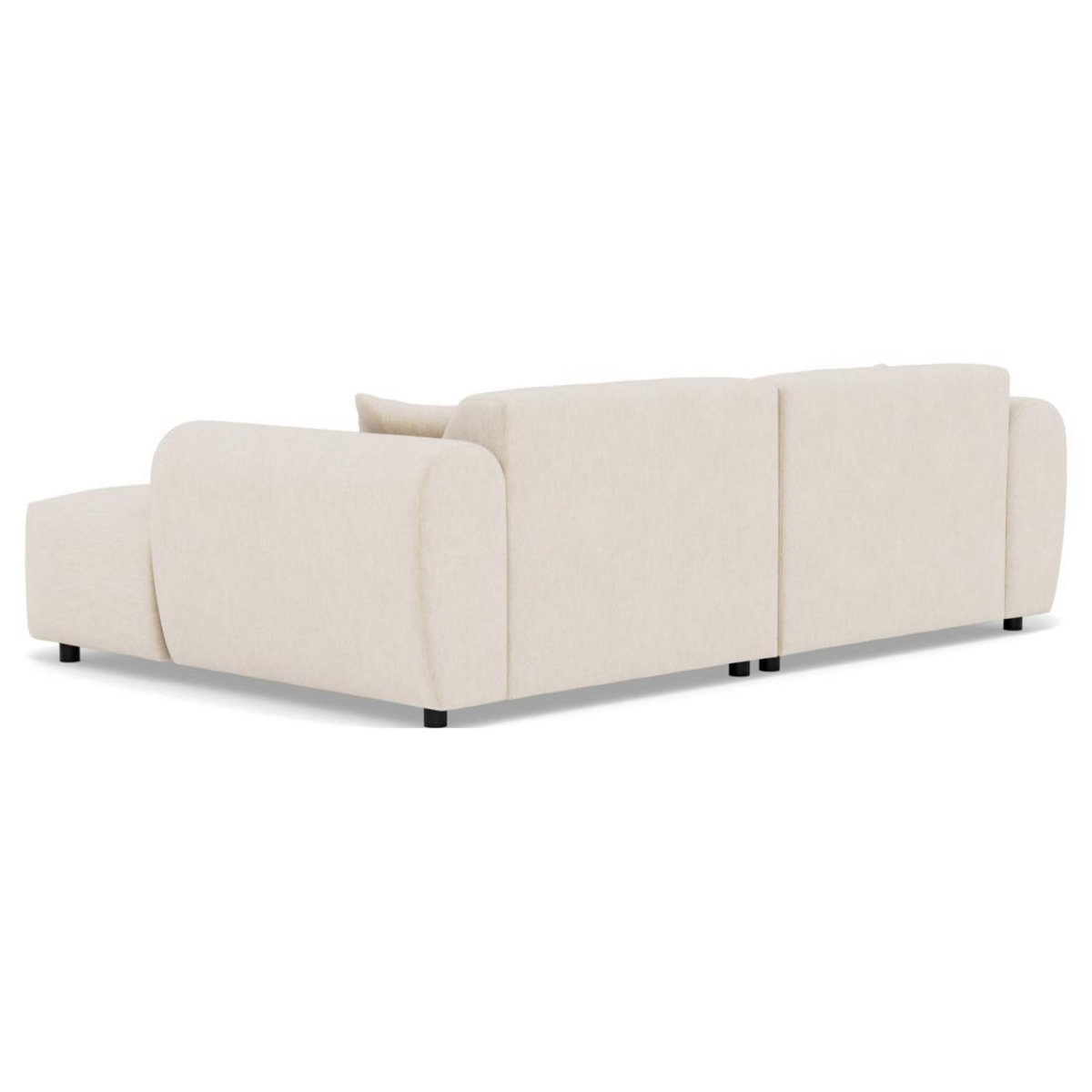 LISA DESIGN Aumance - canapé droit 4 places avec double méridienne assise profonde en velours texturé