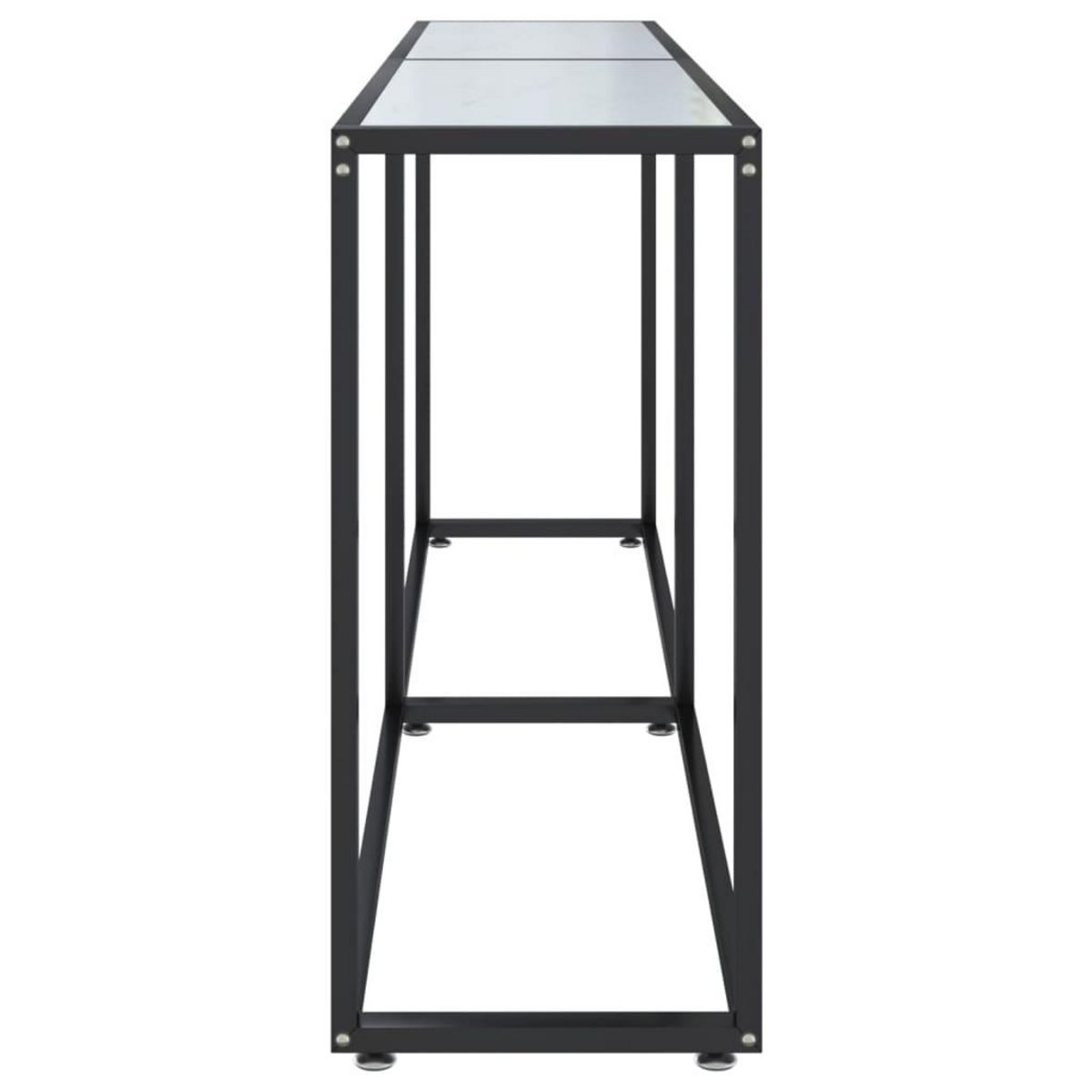 VIDAXL Table console Marbre blanc 180x35x75,5 cm Verre trempe