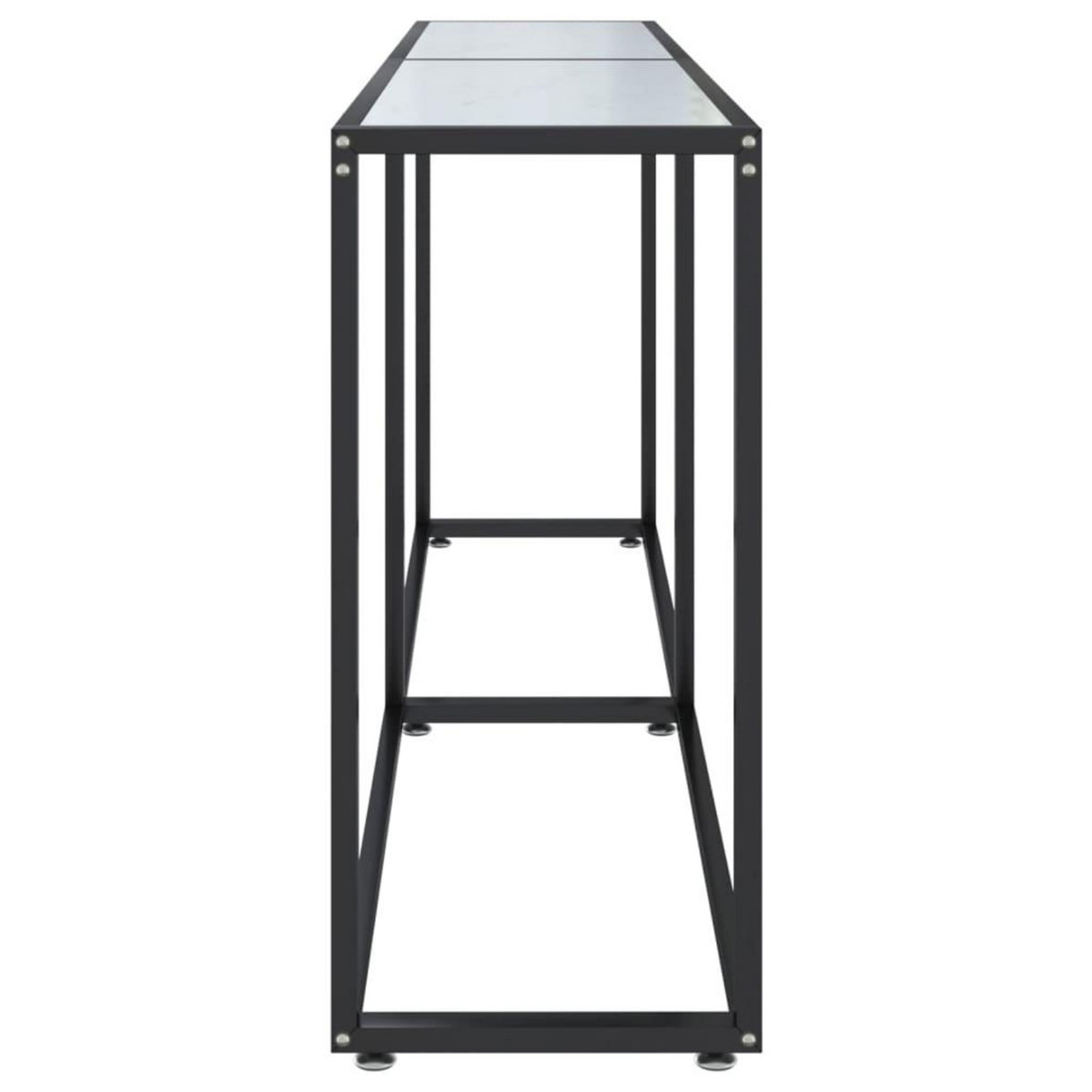 VIDAXL Table console Marbre blanc 180x35x75,5 cm Verre trempe