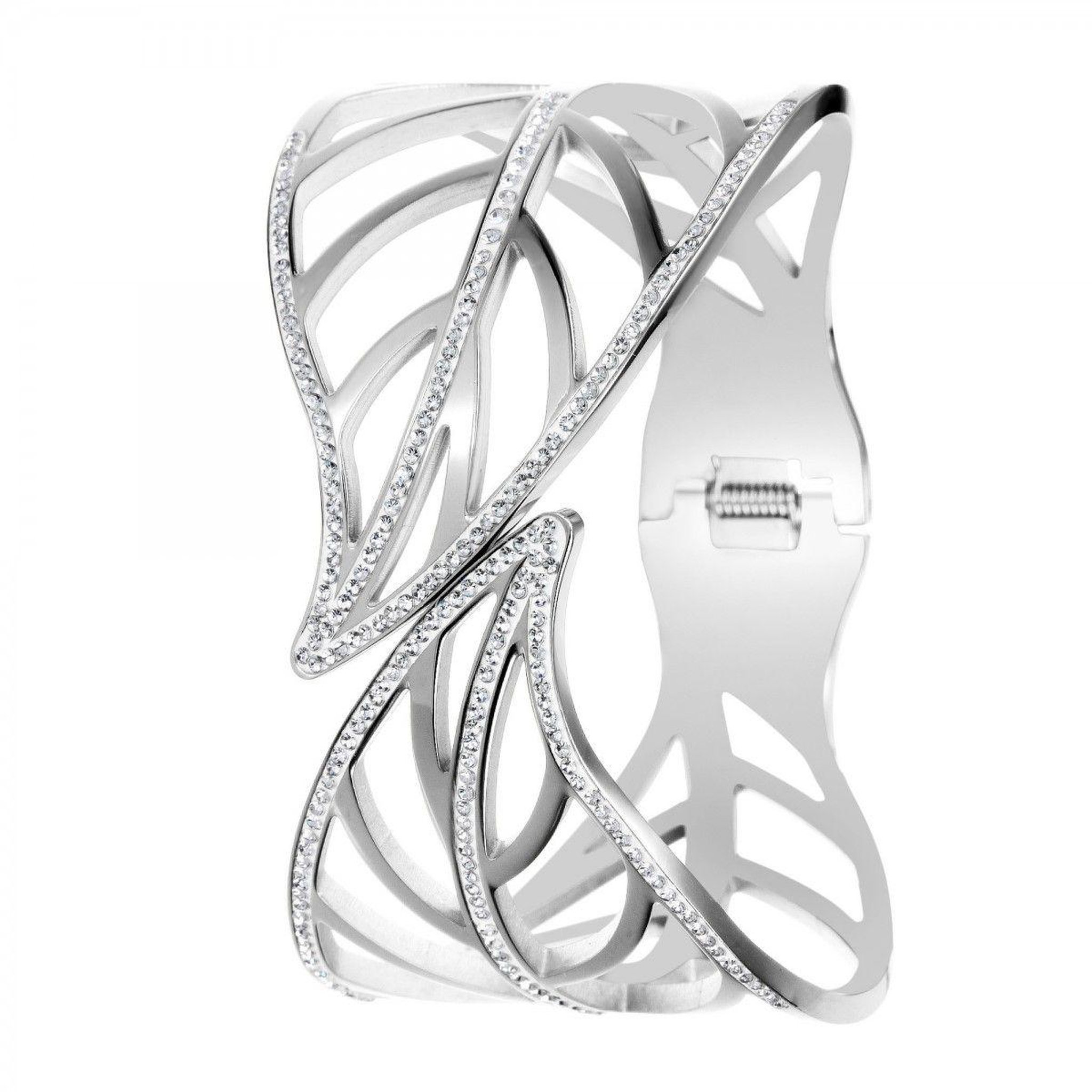 SC CRYSTAL Bracelet feuille par SC Crystal orné de cristaux scintillants