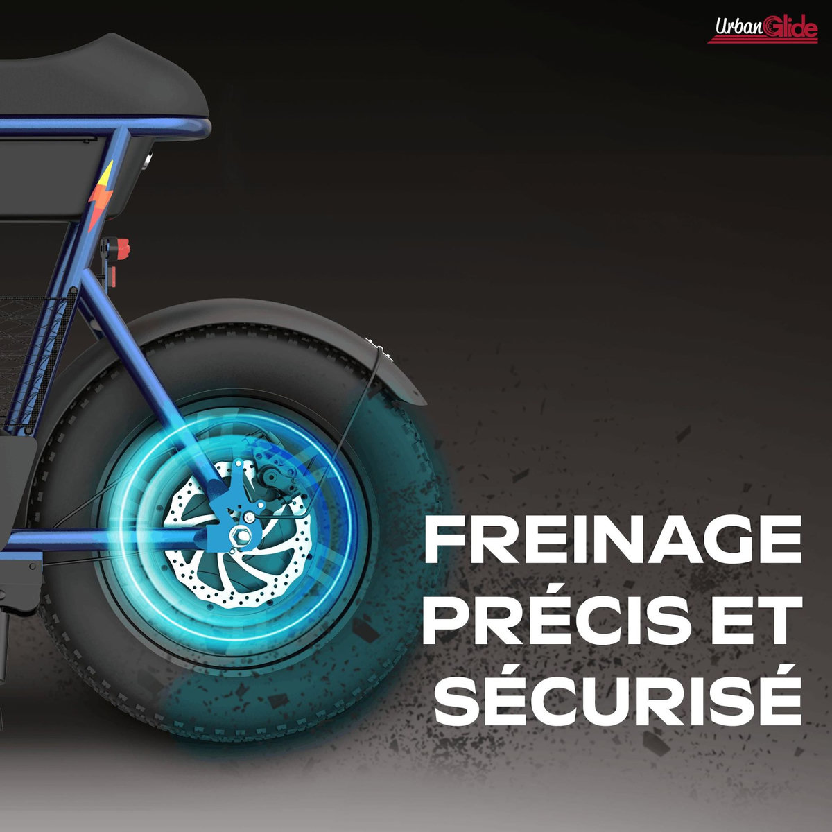 URBANGLIDE URBANGLIDE Thunder 160 Draisienne Électrique 25 km/h, Autonomie 30 km, Freins à Disque, Roues 16''