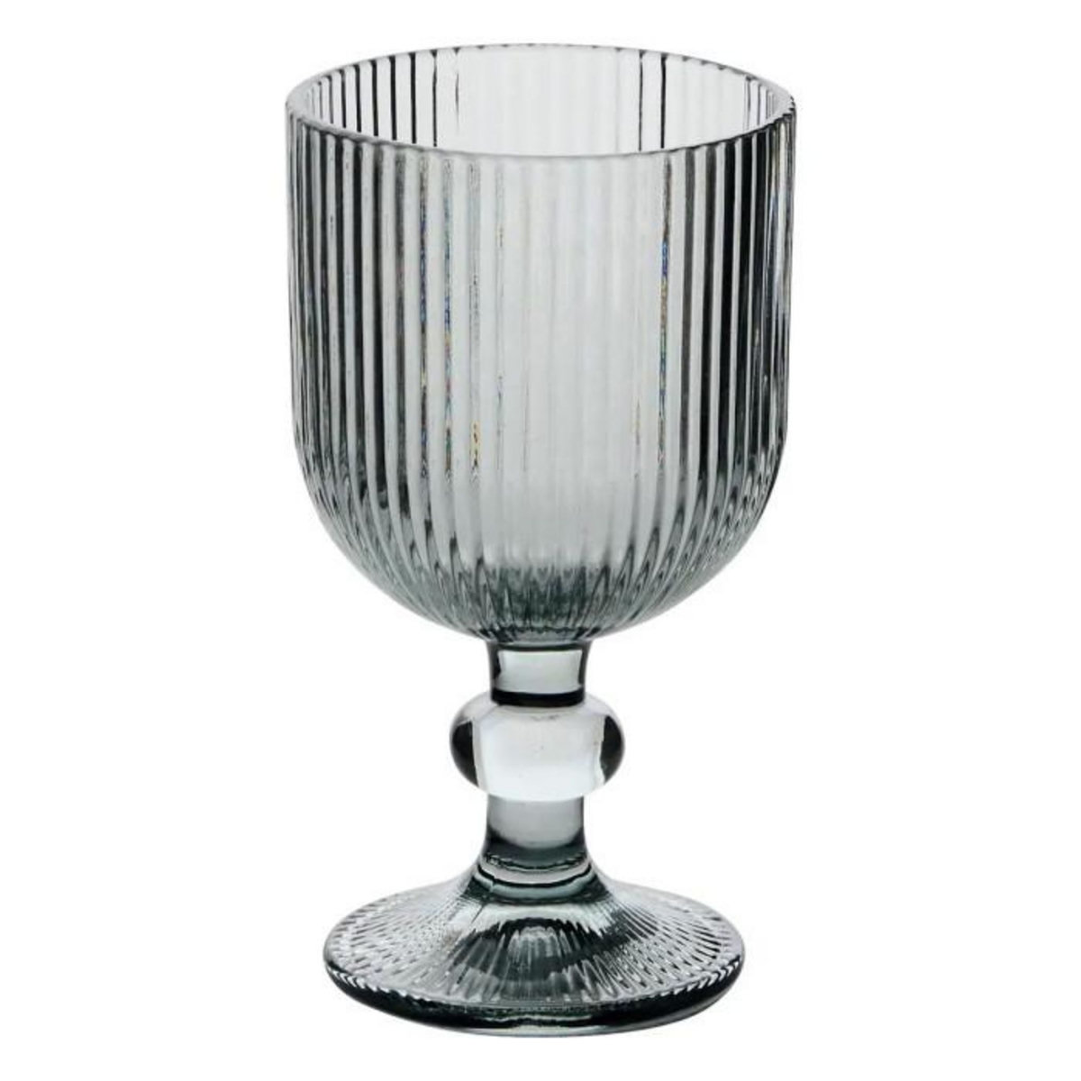 SECRET DE GOURMET Lot de 6 Verres à Vin Strie  Ema  25cl Gris