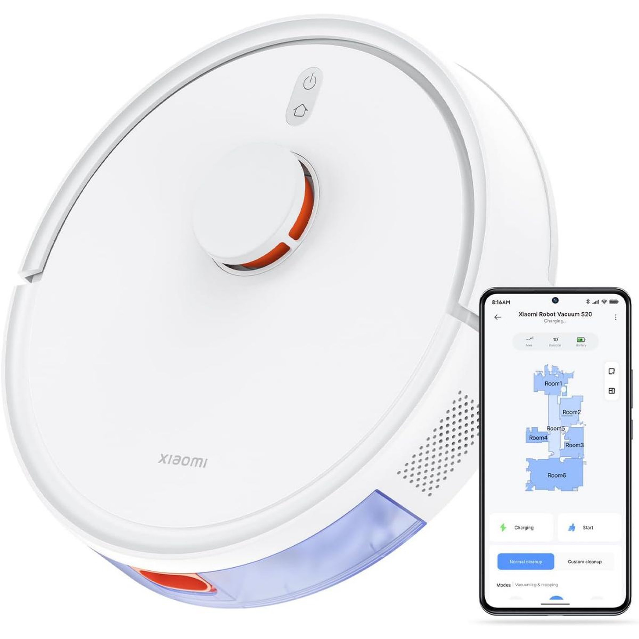 Voir la diapositive 2 : XIAOMI Aspirateur/laveur robot connecté - s20 white