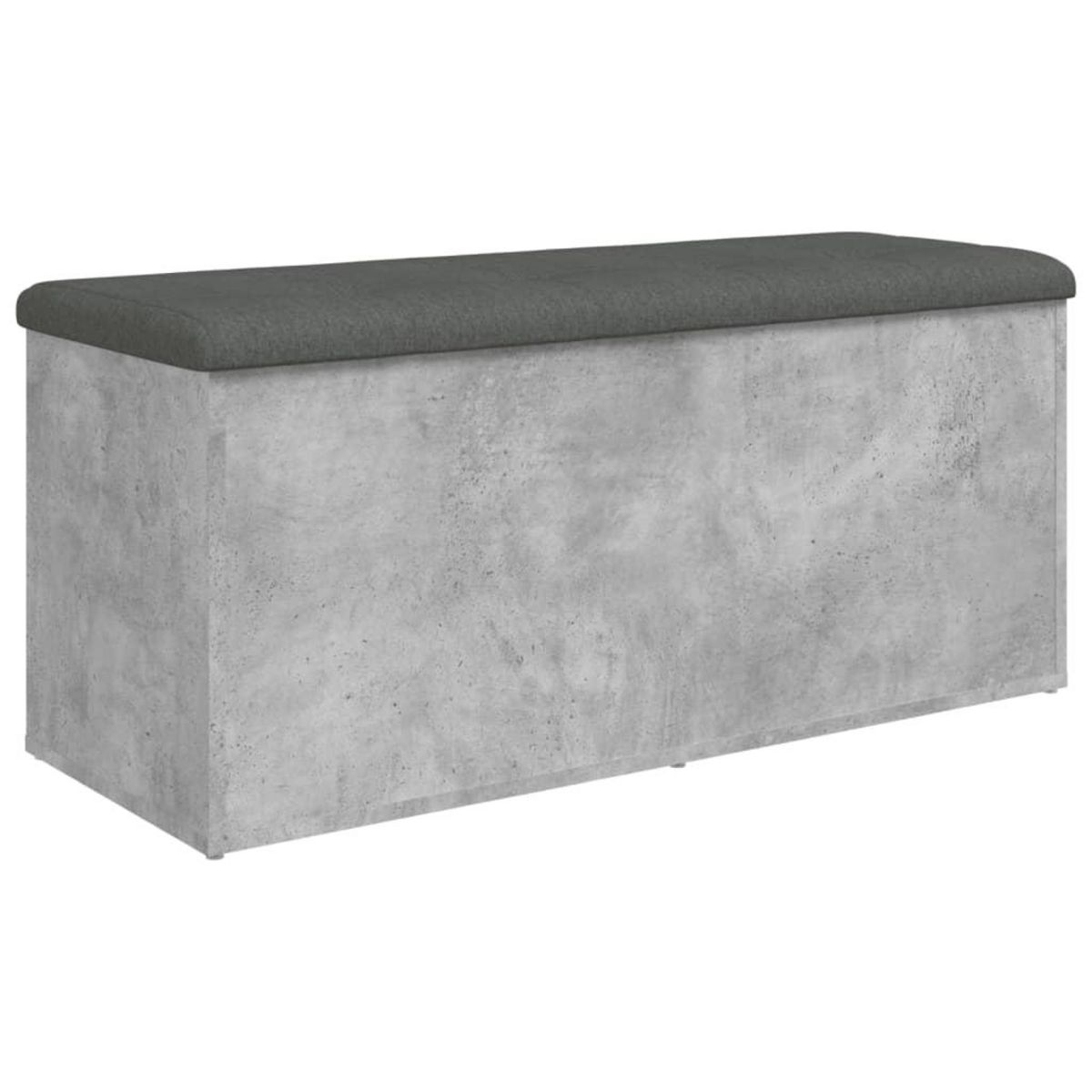 VIDAXL Banc de rangement gris beton 102x42x45 cm bois d'ingenierie