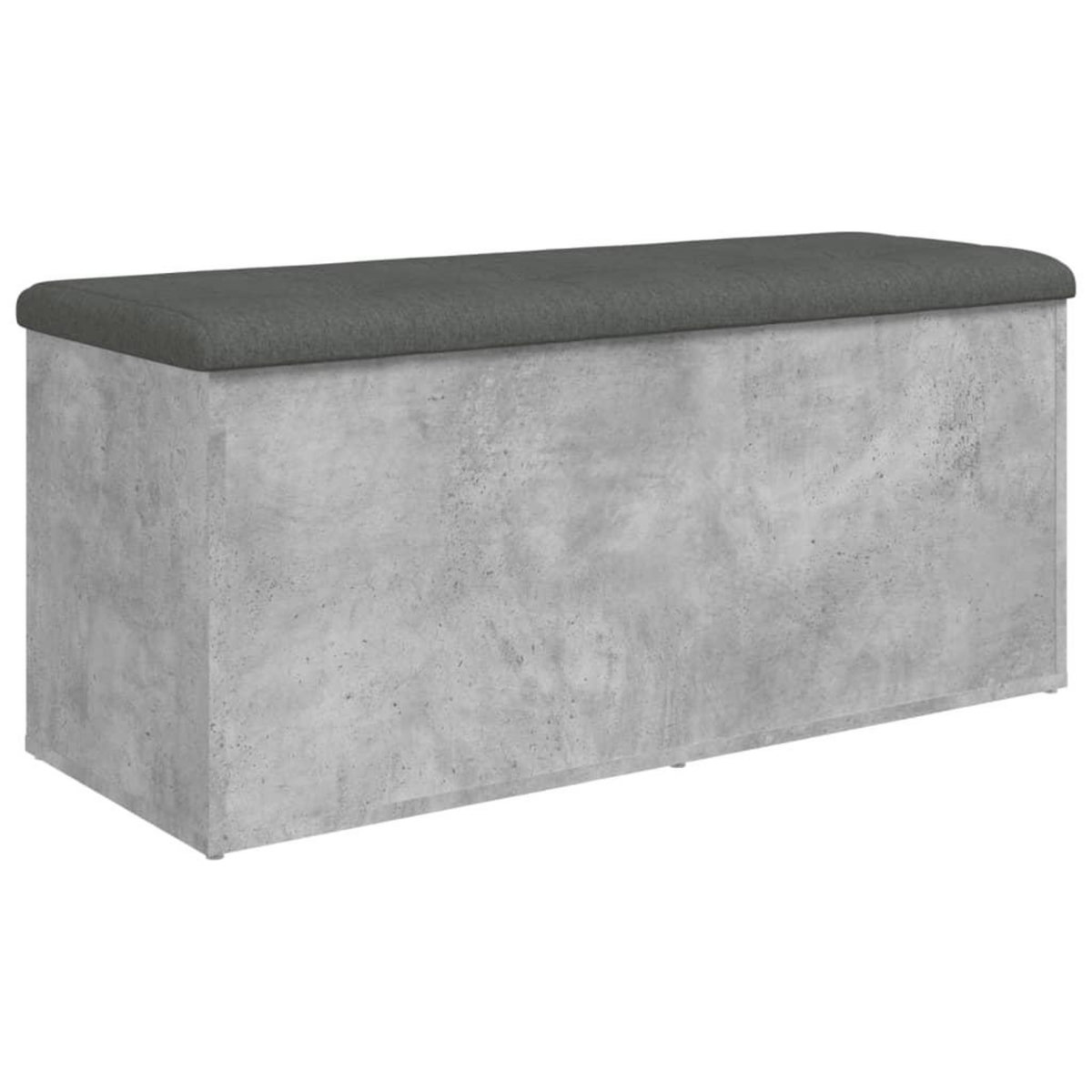 VIDAXL Banc de rangement gris beton 102x42x45 cm bois d'ingenierie