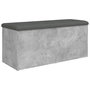 Voir la diapositive 2 : VIDAXL Banc de rangement gris beton 102x42x45 cm bois d'ingenierie