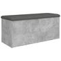 Voir la diapositive 2 : VIDAXL Banc de rangement gris beton 102x42x45 cm bois d'ingenierie
