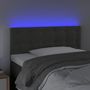 Voir la diapositive 3 : VIDAXL Tete de lit a LED Gris fonce 90x5x78/88 cm Velours