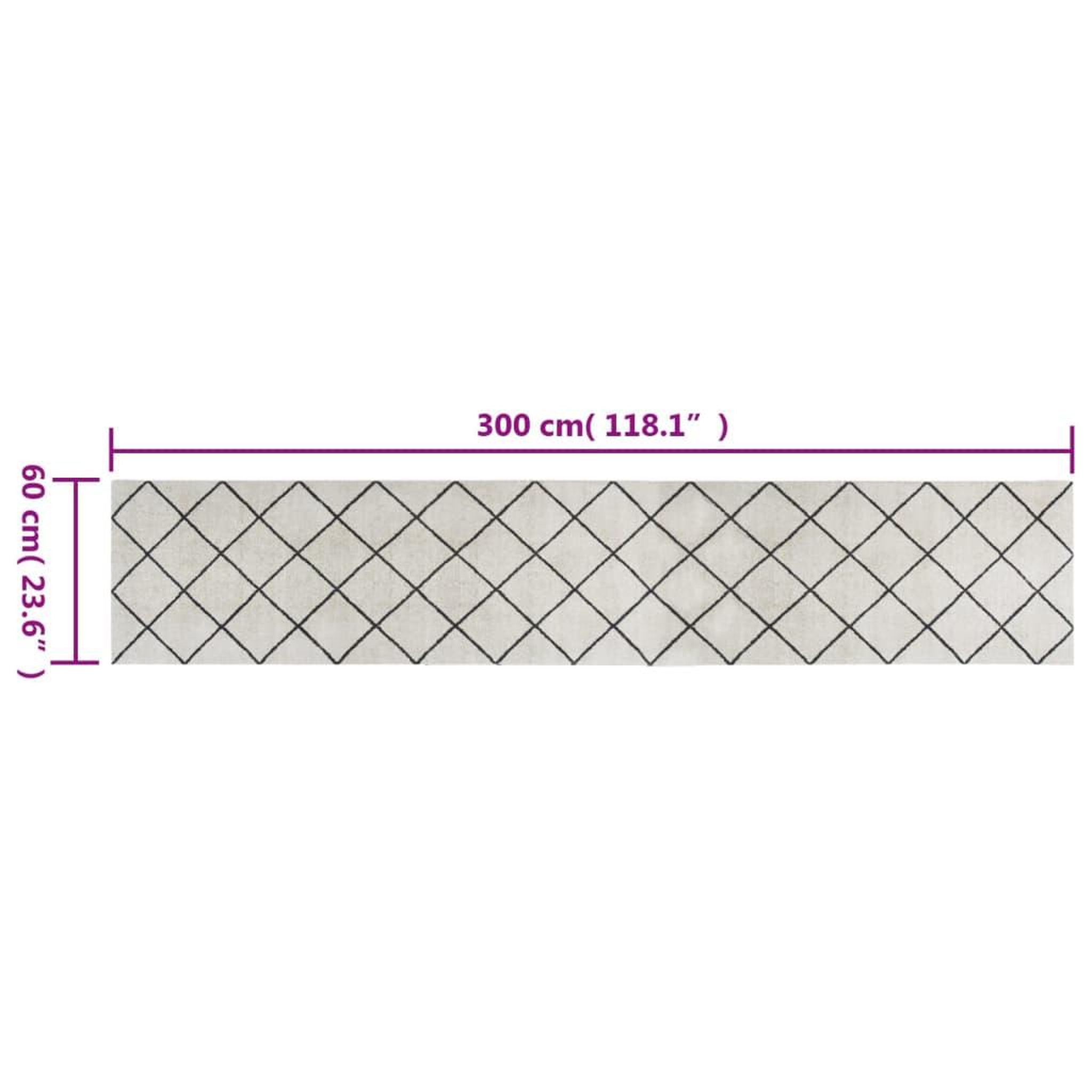 Voir la diapositive 5 : VIDAXL Tapis de cuisine lavable impression carree 60x300 cm velours