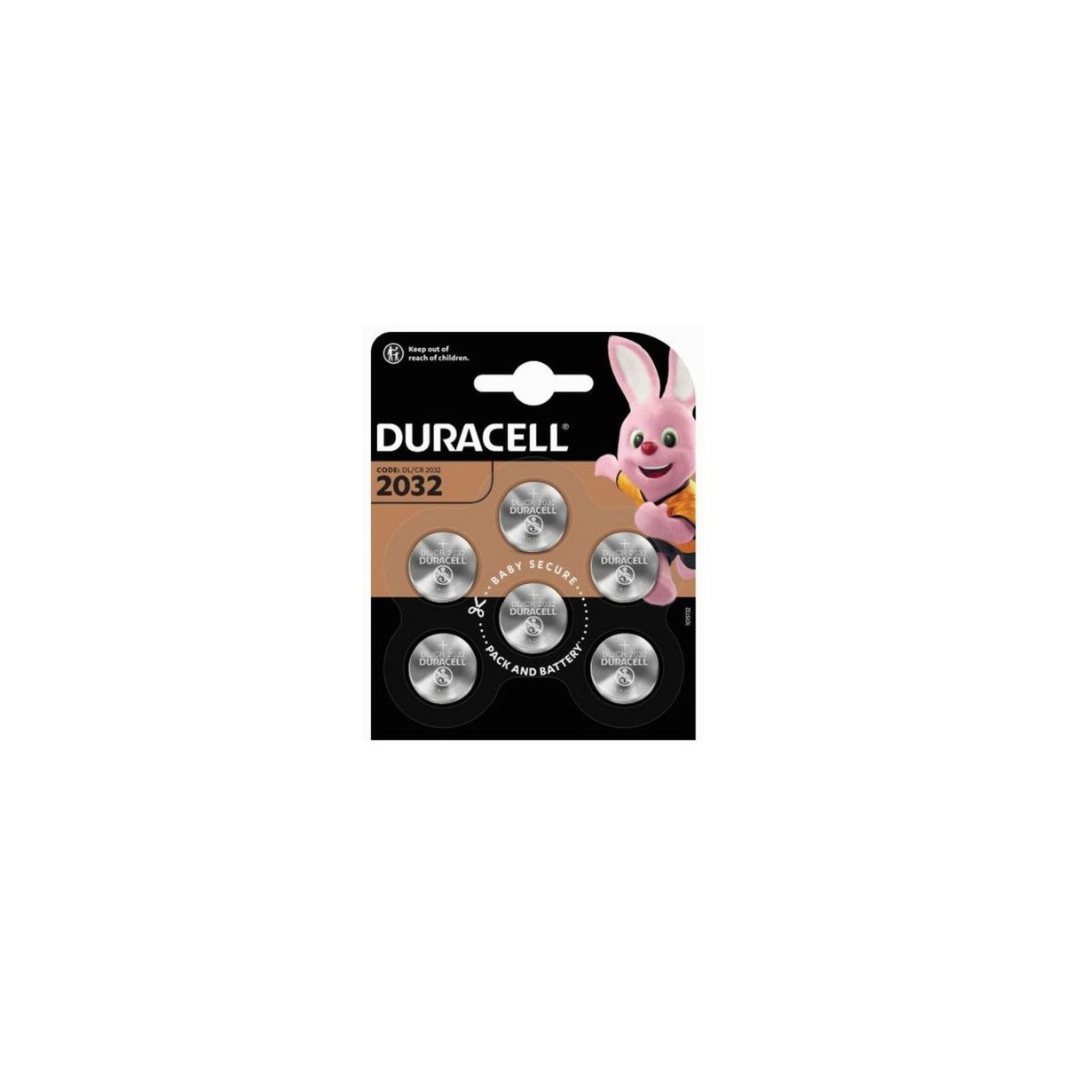 DURACELL Lot de 6 pile spéciales bouton type 2032