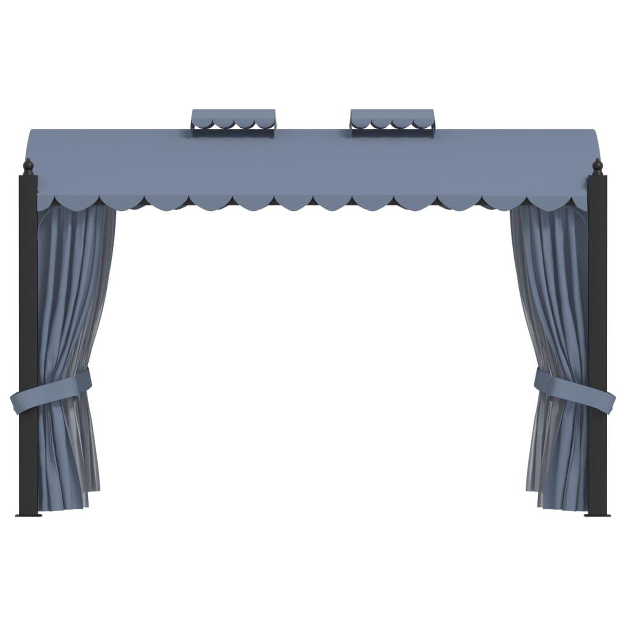 Voir la diapositive 2 : VIDAXL Tonnelle avec rideaux 3x4 m anthracite acier