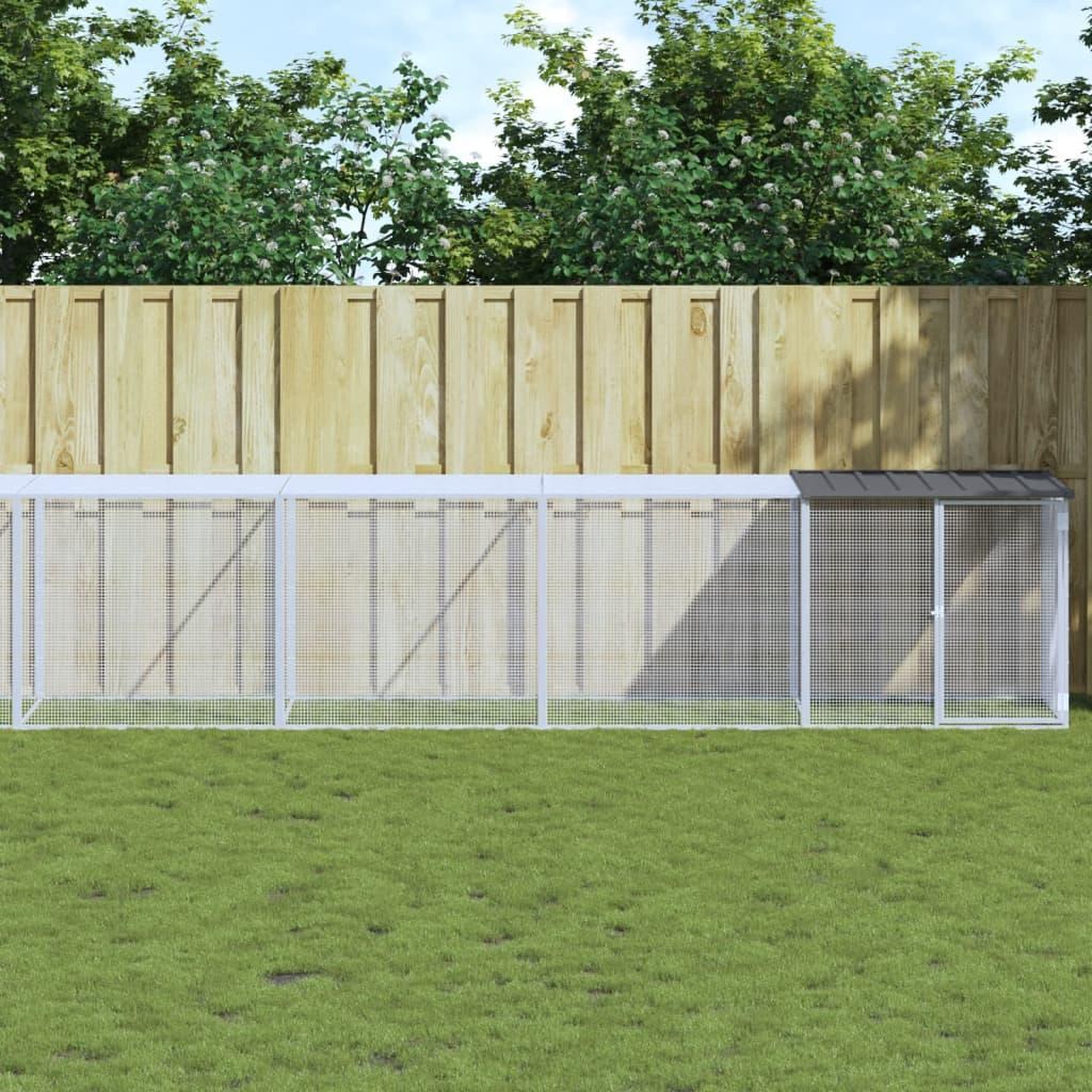 VIDAXL Poulailler avec toit anthracite 1003x98x90 cm acier galvanise