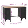 Voir la diapositive 6 : VIDAXL Bureau a double piedestal Bois de sapin et acier 120x50x76 cm
